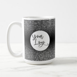 Your Corporate Logo, Silver and Black Ombre Coffee Mug