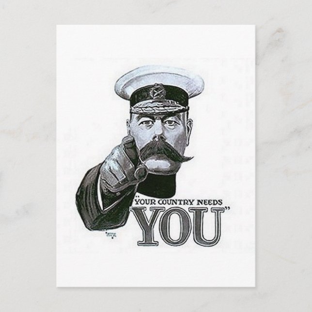 Your Country Needs You Postcard (Front)