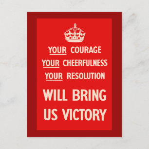 Your courage Your Cheerfulness Your Resolution Postcard