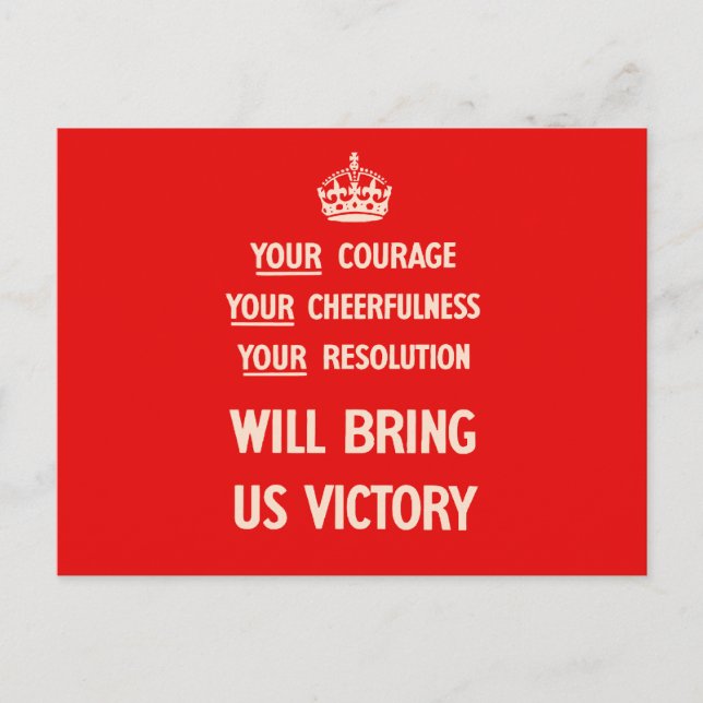 Your Courage Your Cheerfulness Your Resolution Postcard (Front)