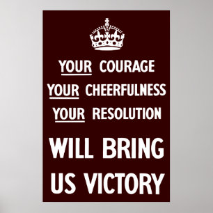 Your Courage Your Cheerfulness Your Resolution Poster