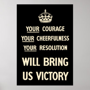 Your Courage Your Cheerfulness Your Resolution Poster