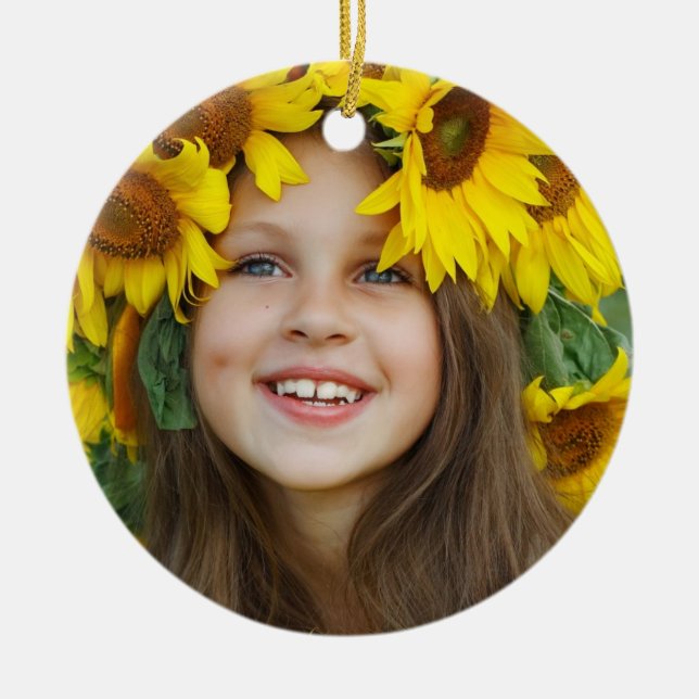 Your Creation Photo Ceramic Tree Decoration (Front)