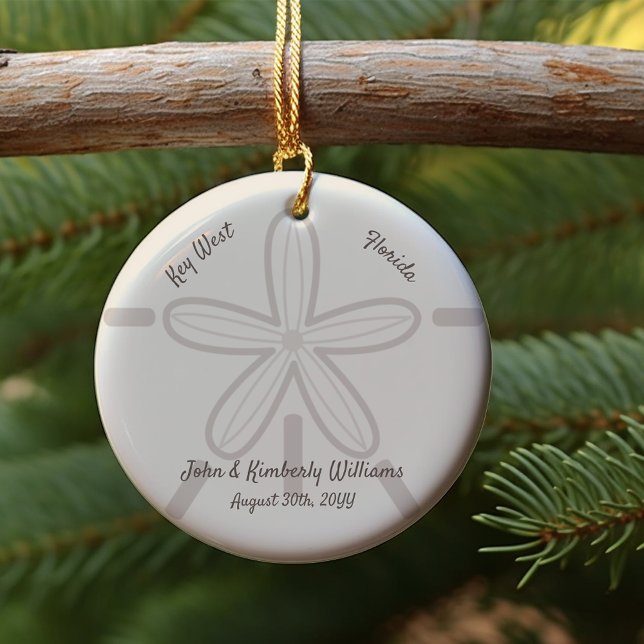 Your Custom Beach Sand Dollar Ceramic Tree Decoration (Creator Uploaded)