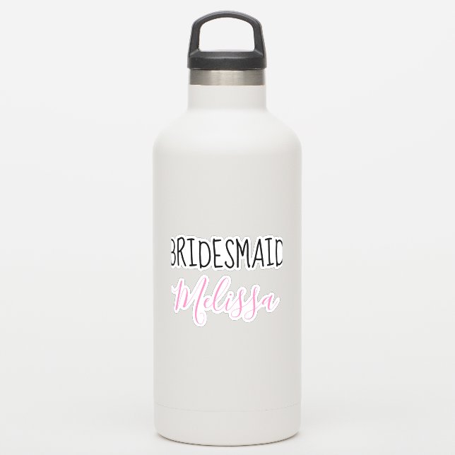 Your Custom Bridesmaid Wedding Typography (Waterbottle)