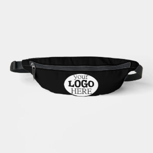 Your Custom Business Logo on Black Bum Bags