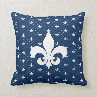 Your custom color, Fleur-de-lis Pattern Cushion
