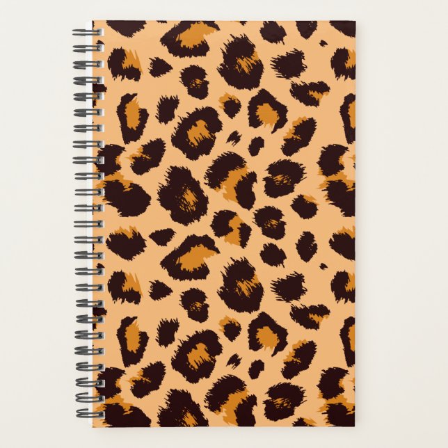 Your Custom Colour, Faux Leopard Print Design Planner (Front)