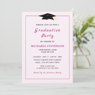 Your Custom Colour Graduation Invitation Template
