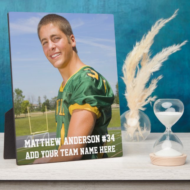 Your Custom Football or Your Sport Photo Plaque (Side)