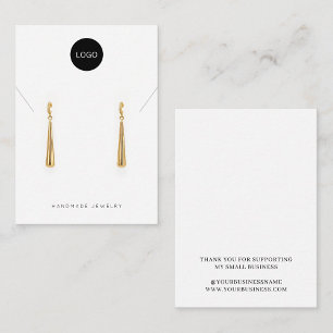 Your Custom Logo Brand Necklace Earring Display Enclosure Card