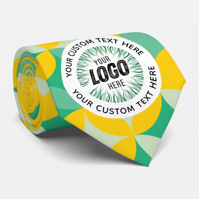 Your Custom Logo  Personalised Monogram or Text Tie (Rolled)