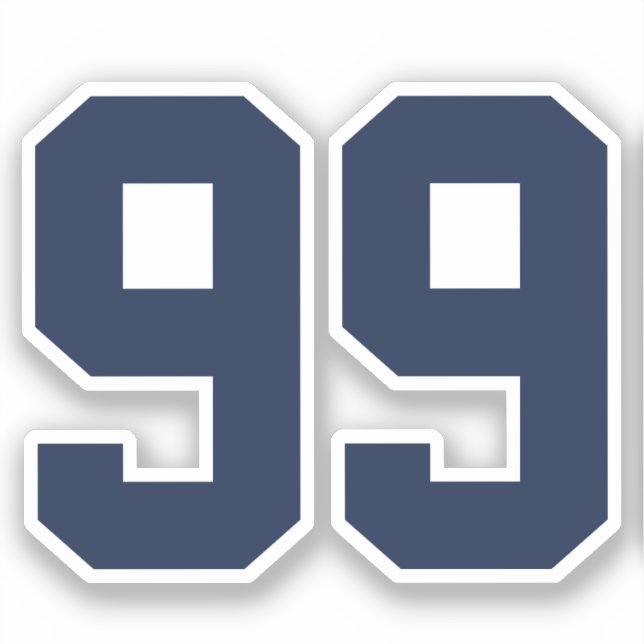 Your Custom Midnight Navy Blue Jersey Number (Front)