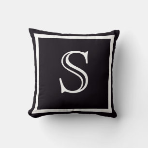 Your Custom monogram dark blue purple Cushion