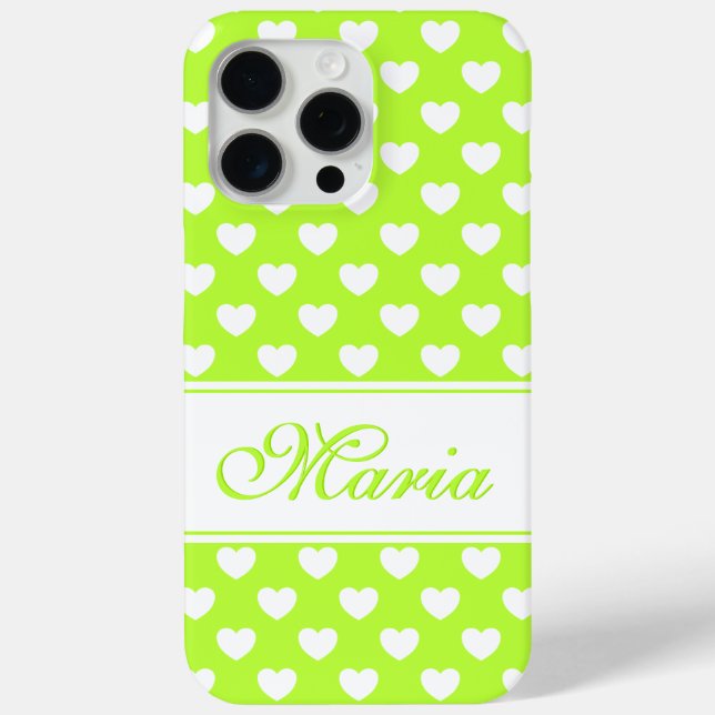 Your Custom Name, Flashy Green Cover for iPhone (Back)