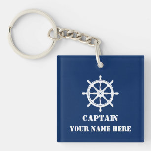 Your Custom Name Or Boat Name Ships Wheel Helm Key Ring