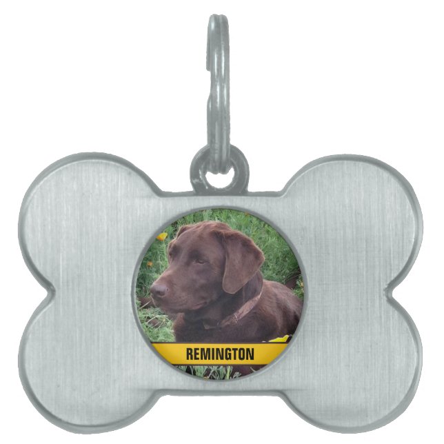 Your Custom Photo and Pet Name ID Tag (Front)