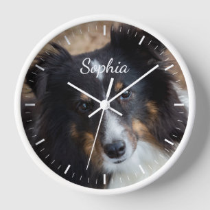 Your Custom Photo And Text & Any Colour Clock Face