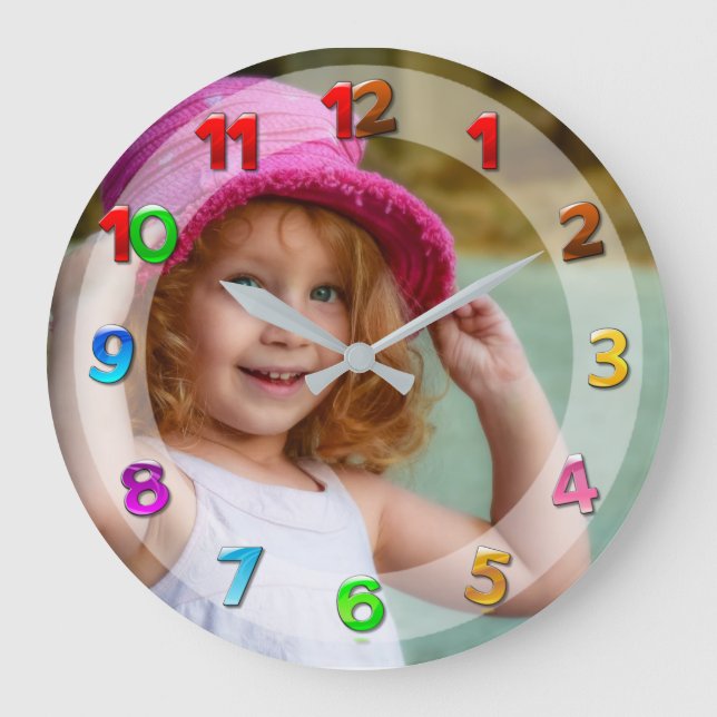 Your Custom Photo Kids Clock (Front)