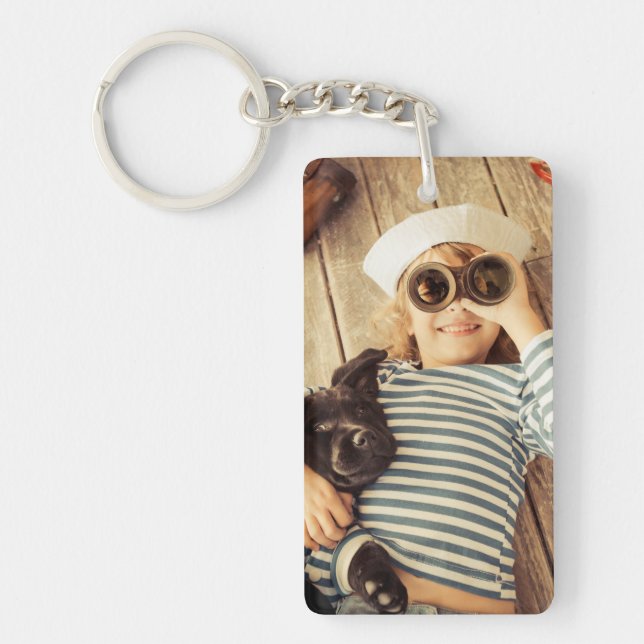 Your Custom Photos Double-Sided Rectangle Key Ring (Front)
