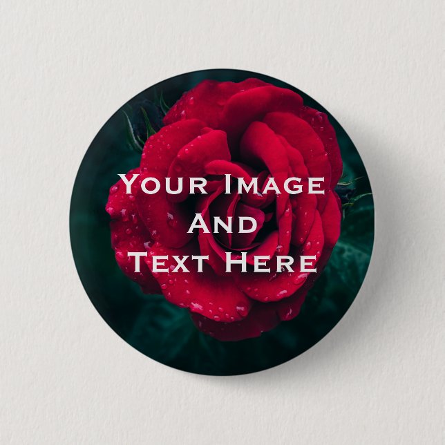 Your custom Picture and Text Personalised 6 Cm Round Badge (Front)