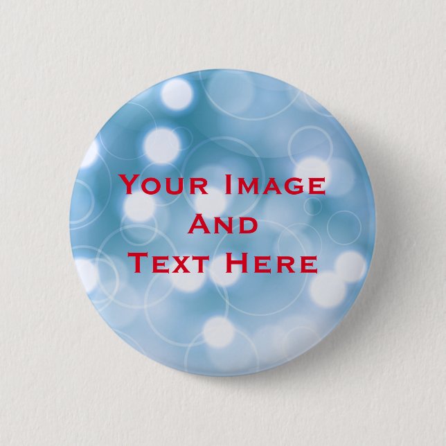 Your custom Picture and Text Personalised Button (Front)