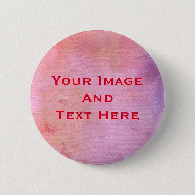 Your custom Picture and Text Personalised Button (Front)