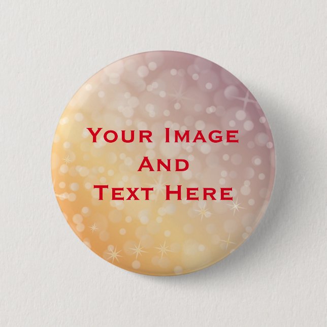 Your custom Picture and Text Personalised Button (Front)