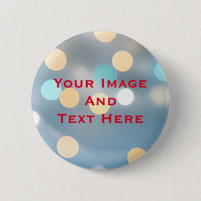 Your custom Picture and Text Personalised Button (Front)