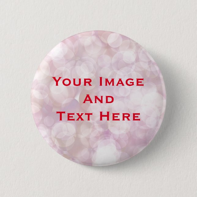 Your custom Picture and Text Personalised Button (Front)