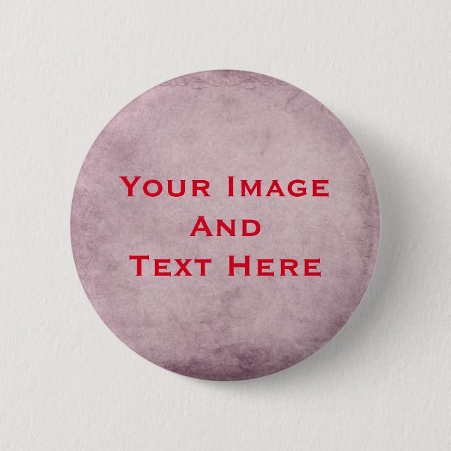 Your custom Picture and Text Personalised Button (Front)