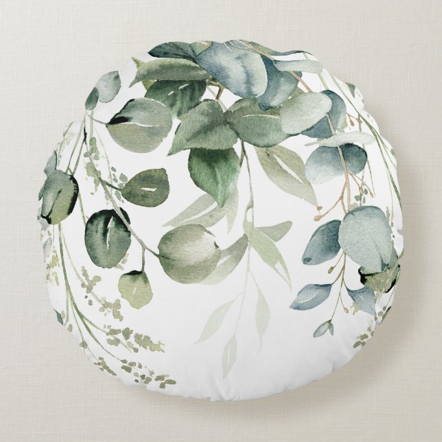 Your Custom Sturdy Spun Polyester Round Pouf Round Cushion (Front)