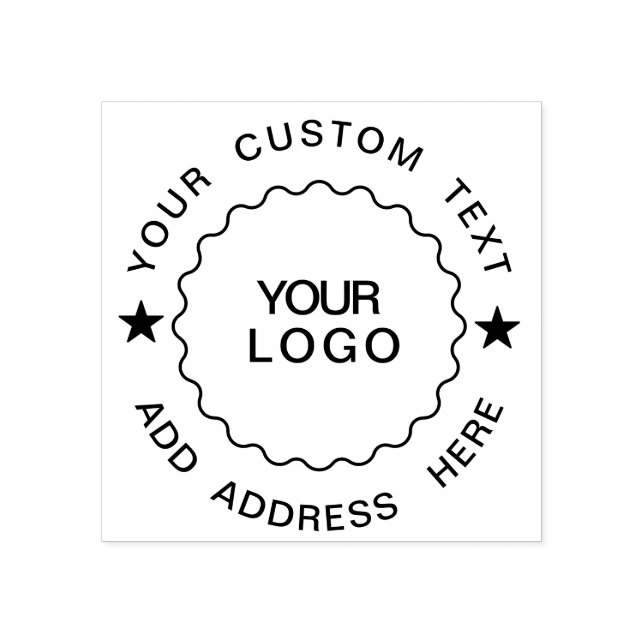 Your Custom Text Add Logo Professional circle   Rubber Stamp (Imprint)