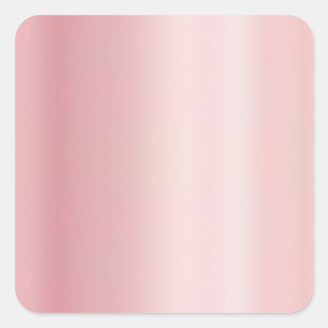 Your Custom Text Elegant Rose Gold Template Blank Square Sticker (Front)