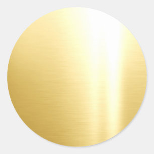 Your Custom Text Glam Gold Elegant Template Blank Classic Round Sticker