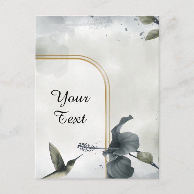 Your Custom Text - Hummingbird Personalised Postcard (Front)