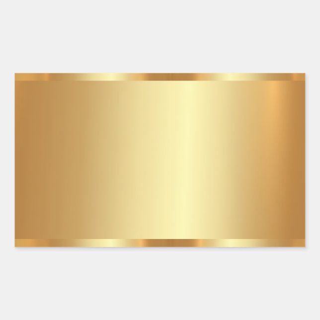 Your Custom Text Logo Glamour Gold Blank Template Rectangular Sticker (Front)