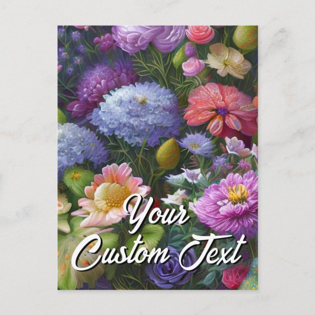 Your Custom Text Mixed Flowers 25 Template (Front)
