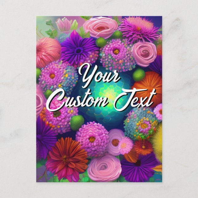 Your Custom Text Mixed Flowers 29 Template (Front)