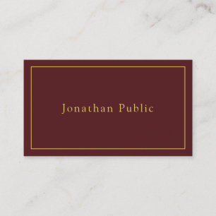 Your Custom Text Modern Simple Template Elegant Business Card