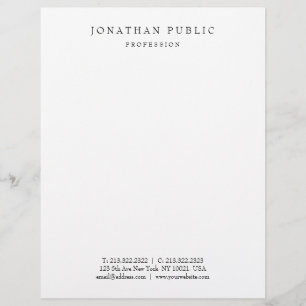 Your Custom Text Modern Simple Template White Custom Letterhead