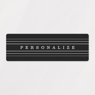 Your Custom Text & Modern Stripes   Black & White