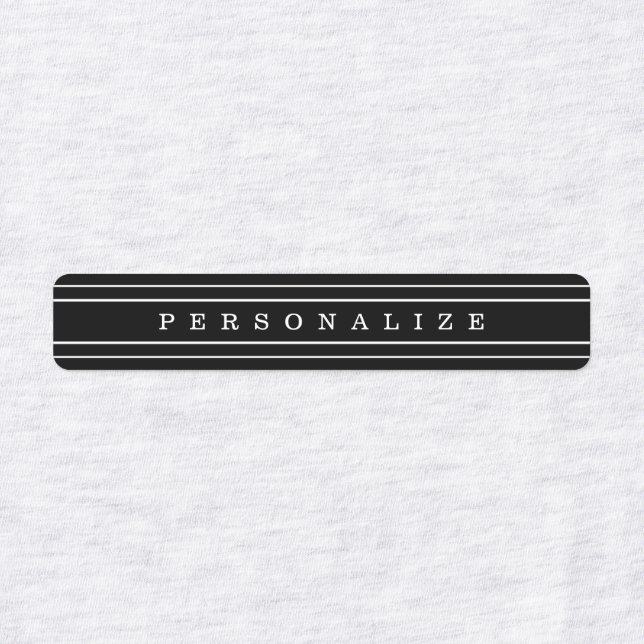 Your Custom Text & Modern Stripes | Black & White (Design 1)