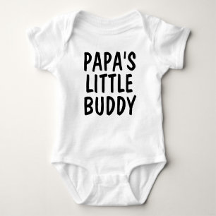 Your Custom Text Papa's Little Buddy Baby Bodysuit