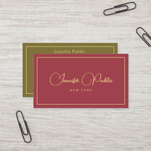 Your Custom Text Professional Elegant Script Business Card