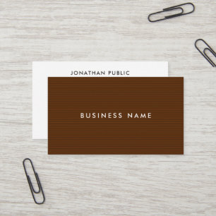 Your Custom Text QR Code Modern Template Brown Business Card