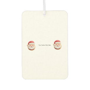 Your Custom Text Santa Cookie Christmas Car Air Freshener