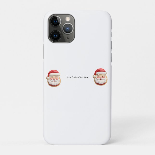 Your Custom Text Santa Cookie Christmas Case-Mate iPhone Case (Back)