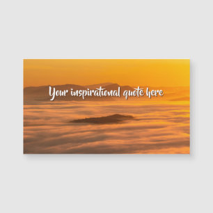 Your custom text sunrise above foggy landscape