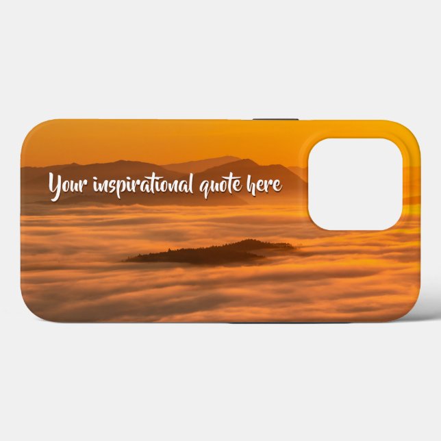 Your custom text sunrise above foggy landscape Case-Mate iPhone case (Back (Horizontal))